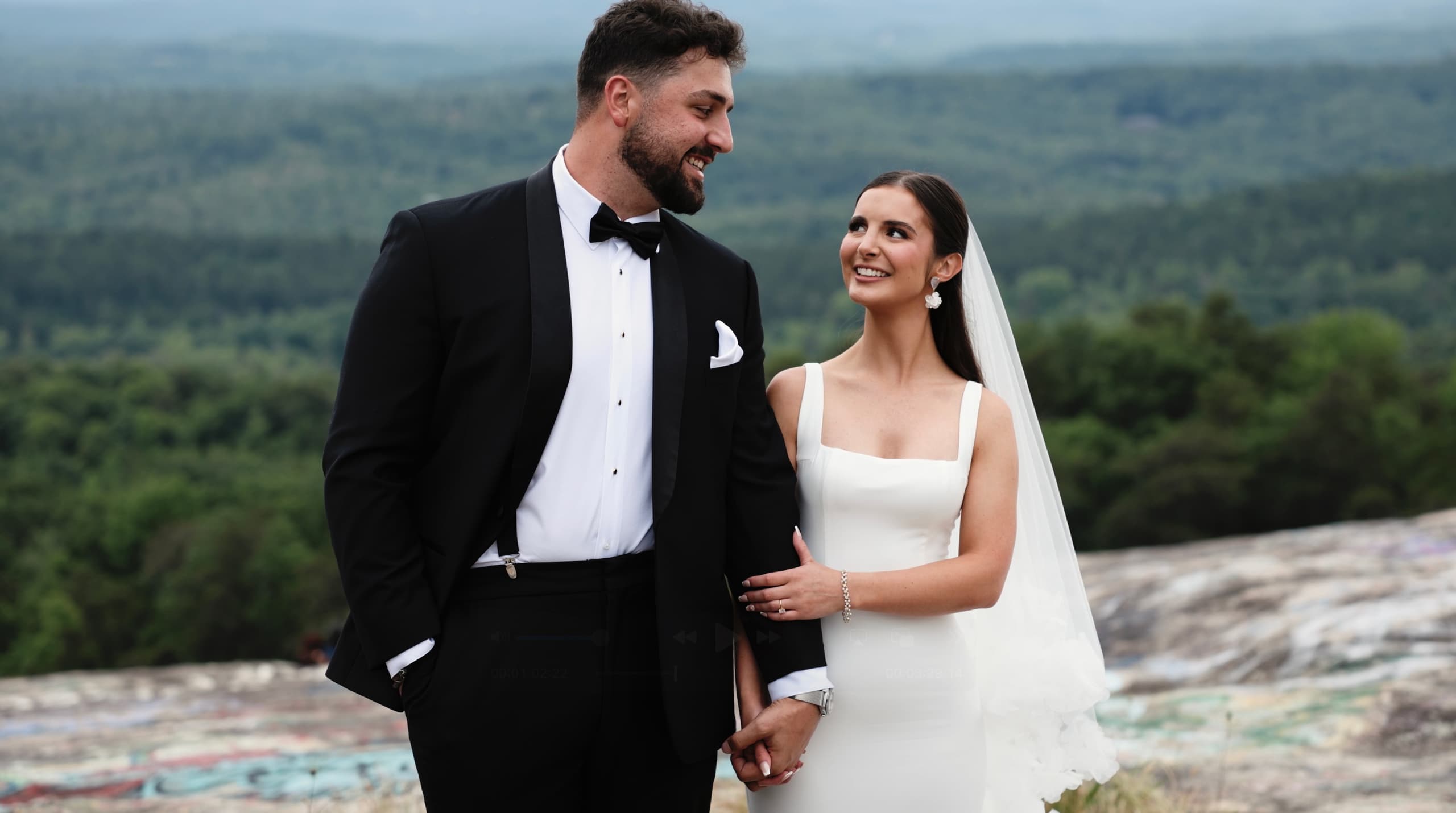Pretty Place Chapel wedding ceremony with mountain views